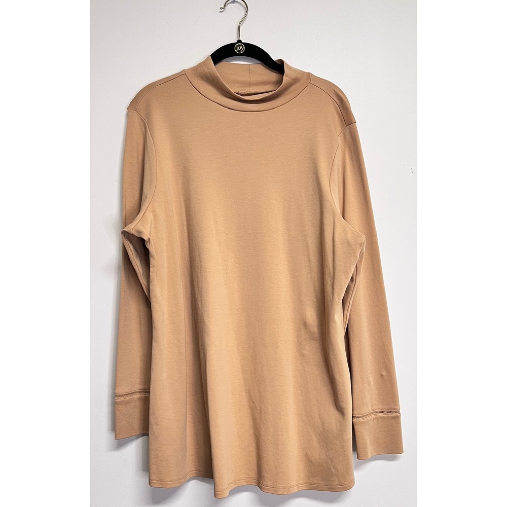 C. WONDER High Neck Long Sleeve Women's Sweater Khaki Size XL